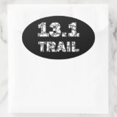 Ovale 13.1 Sticker "Rocks" - Blanc sur noir (Sac)