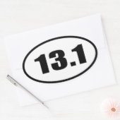 Ovale 13.1 Sticker Texte noir sur Arrière - plan blanc (Enveloppe)