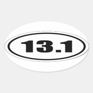 Ovale 13.1 Sticker Texte noir sur Arrière - plan blanc