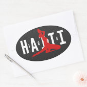 Ovale 1804 Neg Mawon Haiti Neg Marron Haïti Sticker oval (Enveloppe)