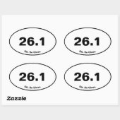 Ovale 26.1 Sticker marathon drôle (Feuille)