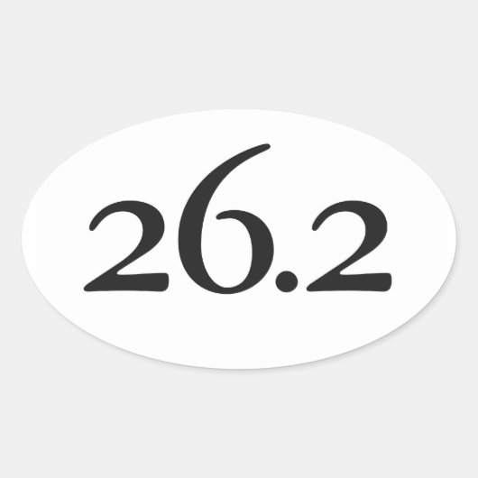 Ovale 26.2 Sticker (Devant)
