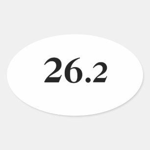 Ovale 26.2 Sticker pour pare-chocs de marathon