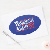 Ovale 4 juillet Sticker pare-chocs de la campagne Adams  (Enveloppe)