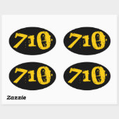 Ovale 4 Pack -710 Sticker à huile ronde (Feuille)