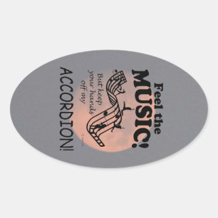 Ovale Accordion Sentez La Musique Oval Sticker