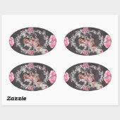 Ovale Anniversaire - Tableau noir - Sticker (Feuille)