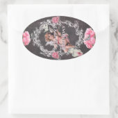 Ovale Anniversaire - Tableau noir - Sticker (Sac)