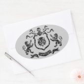 Ovale Armoiries médiévales - Sticker (Enveloppe)