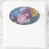 Ovale Art Déco Petunias - Sticker (Sac)