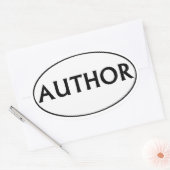 Ovale Auteur Oval Bumper Sticker (Enveloppe)
