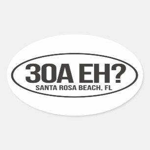 Ovale Autoroute 30A Florida Oval Sticker pour les Canadi