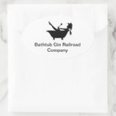 Ovale Baignoire Gin Railroad Co. Bumper Sticker (Sac)