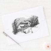 Ovale Balade à travers le Sticker de Central Park (Enveloppe)