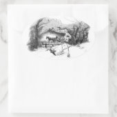 Ovale Balade à travers le Sticker de Central Park (Sac)