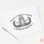 Ovale Basic EOD Badge Sticker (Enveloppe)