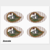 Ovale Basil Sticker pour cochon (Feuille)