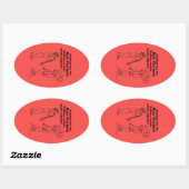 Ovale Basse Clarinet fait exploser le Sticker Oval Zombi (Feuille)