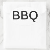 OVALE BBQ OVAL BUMPER STICKER (Sac)
