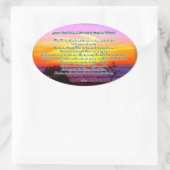 Ovale Beau Matin Sticker de prière du père céleste (Sac)