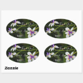 Ovale Beau Sauvage Iris Fleurs de mariage Favor Sticker (Feuille)