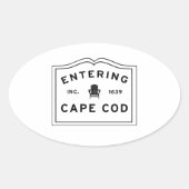 Ovale Bienvenue à Cape Cod Massachusetts Sticker (Devant)