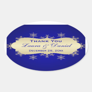 Ovale Bleu, Parties scintillant d'or REGARDER Sticker Ma