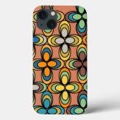 Ovale bloemen van 1970 Case-Mate iPhone case (Achterkant)