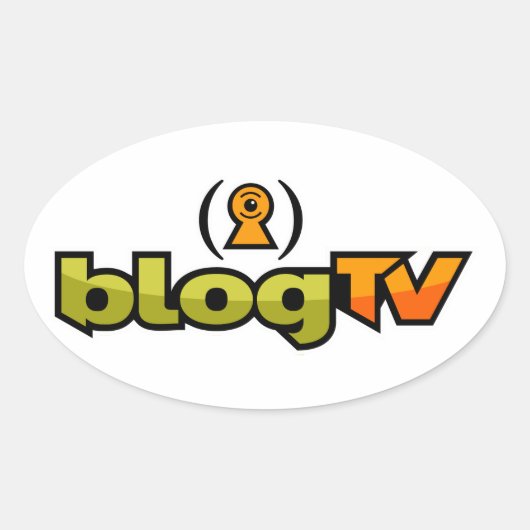Ovale BlogTV Oval Sticker (Devant)