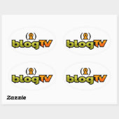 Ovale BlogTV Oval Sticker (Feuille)