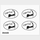 Ovale Cape Cod kiss cut sticker (Feuille)