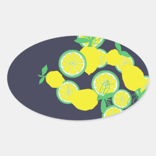 Ovale Chance citrons bio Sticker