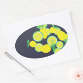 Ovale Chance citrons bio Sticker (Enveloppe)