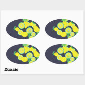 Ovale Chance citrons bio Sticker (Feuille)