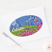 Ovale Colorado columbine sticker (Enveloppe)