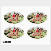 Ovale Corgi Huntsman se rend à Hounds Sticker (Feuille)