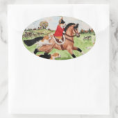 Ovale Corgi Huntsman se rend à Hounds Sticker (Sac)