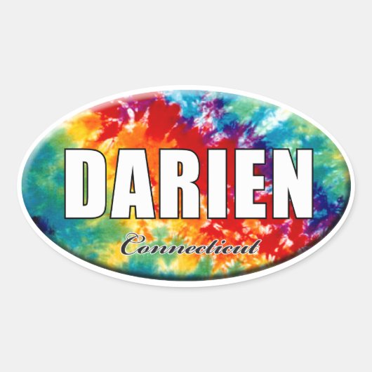 Ovale Cravate-Dye Darien, Sticker CT (Devant)