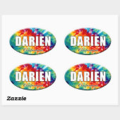 Ovale Cravate-Dye Darien, Sticker CT (Feuille)