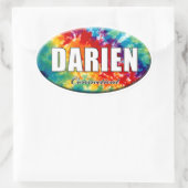 Ovale Cravate-Dye Darien, Sticker CT (Sac)