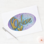 Ovale Croyez-vous à l'Art Inspirational Sticker Decals (Enveloppe)