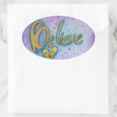 Ovale Croyez-vous à l'Art Inspirational Sticker Decals (Sac)