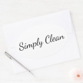 Ovale Custom Text Simply Clean Oval Sticker Sheet (Enveloppe)