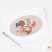 Ovale Cute sticker  (Enveloppe)