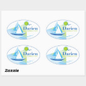 Ovale Darien, CT, Sticker pour voilier (Feuille)