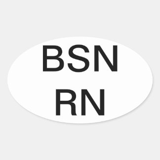 Ovale Diplôme de soins infirmiers BSN, Sticker