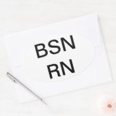 Ovale Diplôme de soins infirmiers BSN, Sticker (Enveloppe)