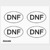 Ovale DNF - N'A Pas Terminé Funny Running Sticker (Feuille)