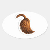 Ovale Donkey tail mini sticker sheet for party bag (Devant)