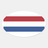 Drapeau de Pays-Bas Oval Sticker